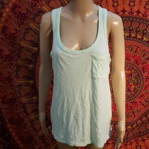 a.n.a pale green pocket tank top size large